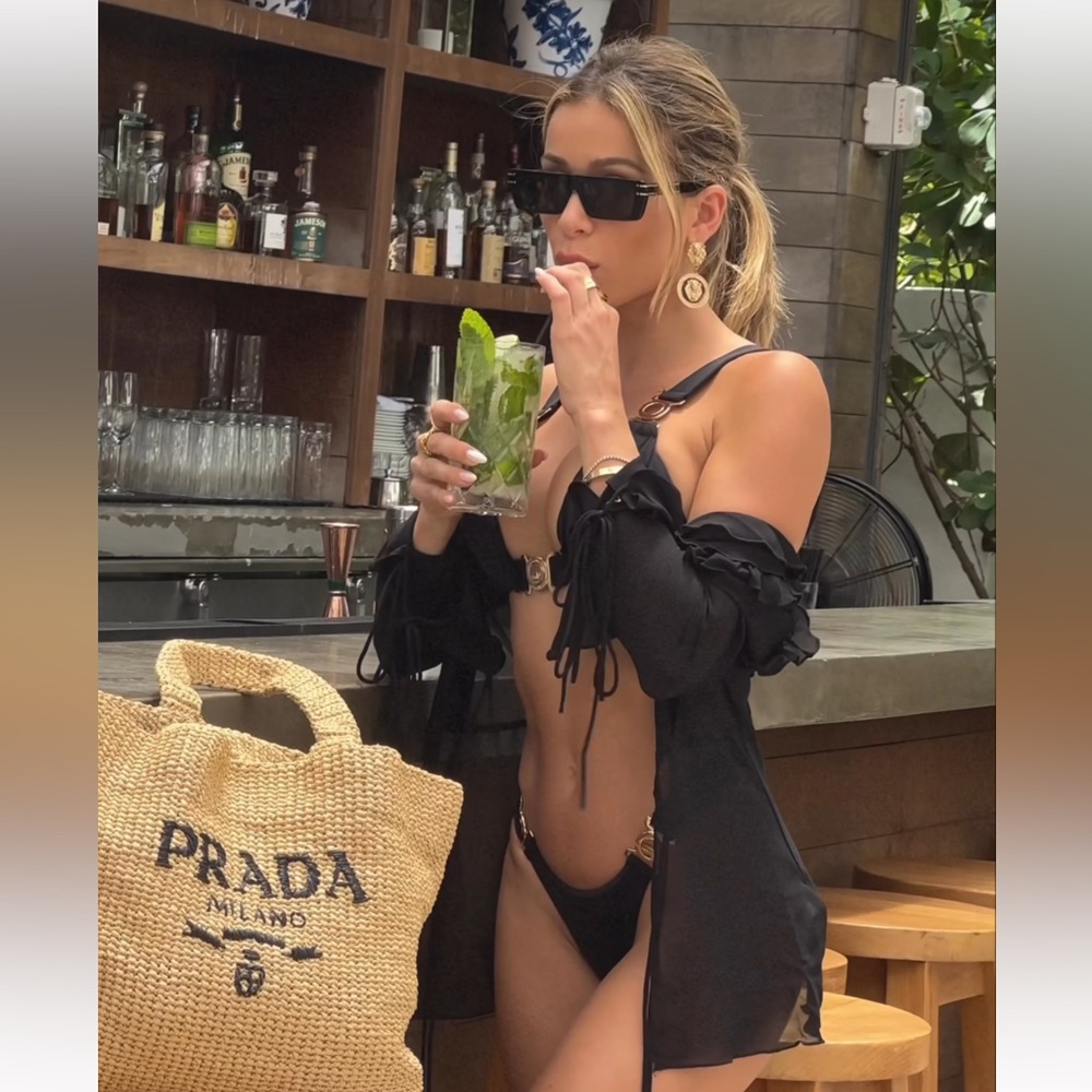 Brand new Fashion nova black bikini xs